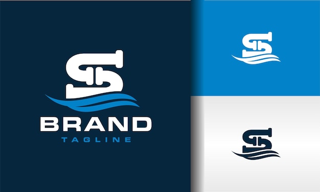 letter S water pipe logo