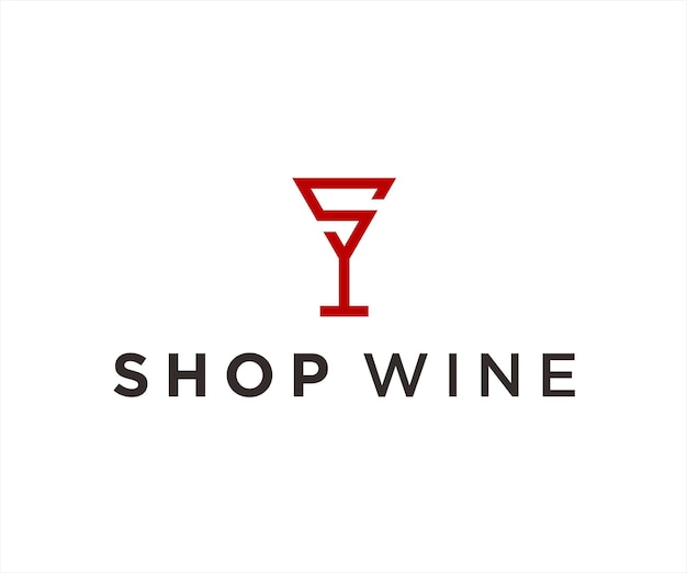 letter s wine logo modern company logo design