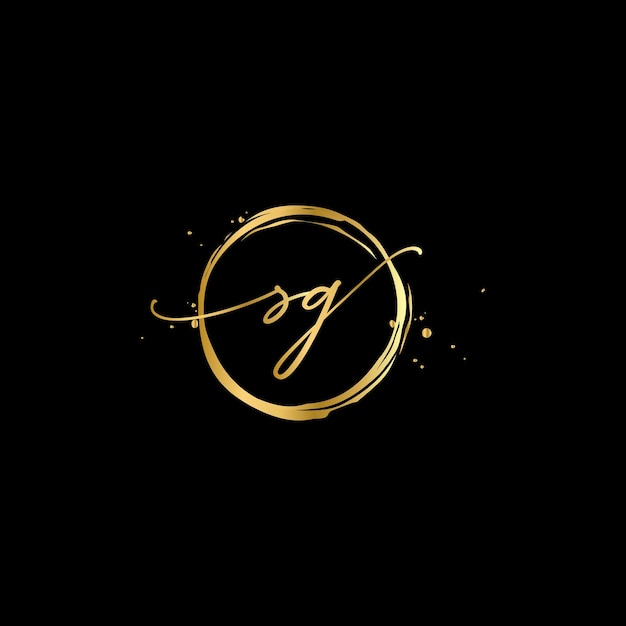 Letter SG Monogram design elements graceful template Gold Beauty Industry fashion logo