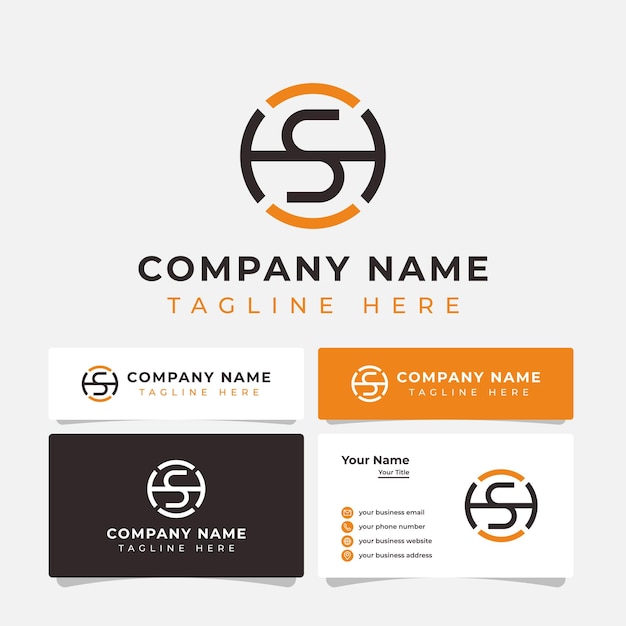 Letter SH Circle Logo, is suitable for any business.