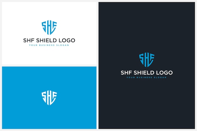 Letter SHF and Shield Logo Design