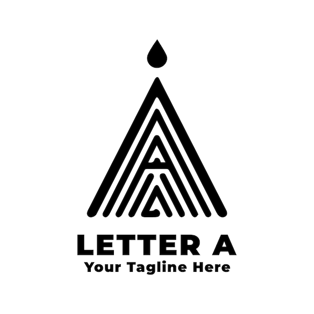 Vector letter a simple logo vector illustration