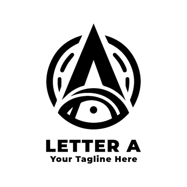 Vector letter a simple logo vector