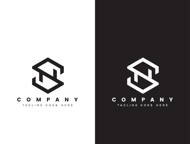 letter sn or ns logo tempate design