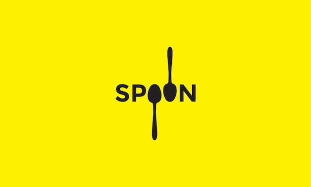 Letter spoon with shape spoon logo symbol vector icon illustration graphic design