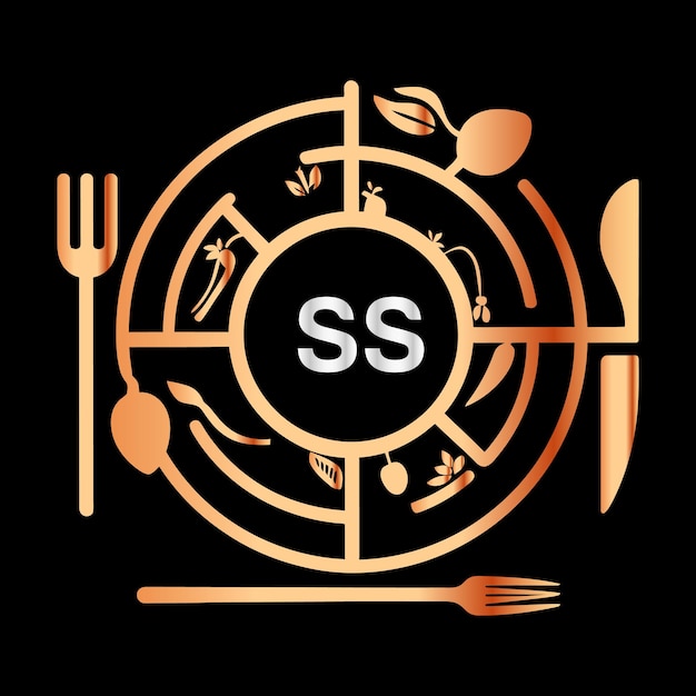 Letter SS Monogram design food service vector logo design template