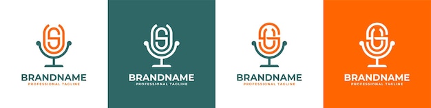 Letter SU or US Podcast Logo suitable for any business related to microphone with SU or US initials