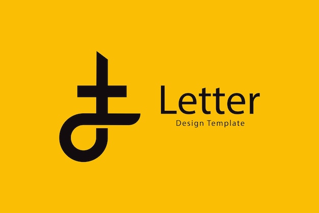 Letter t alpha logo design template