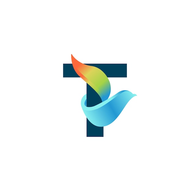 Letter T Bird Logo