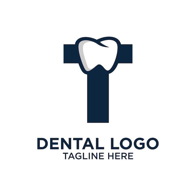 Letter T Dental Logo Design Template Inspiration, Vector Illustration.