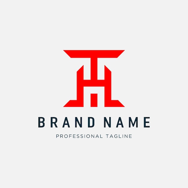 Letter T and H Logo Design Template