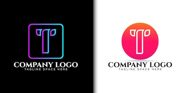 Letter t logo design, corporate business emblem logos