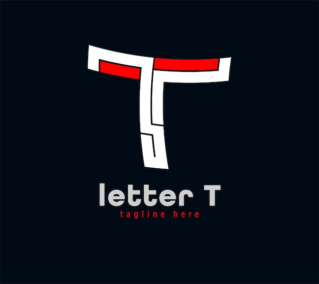 Letter T logo design. Unique special series. Creative minimal design template vector illustration