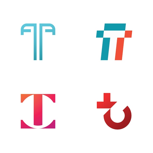 Letter T logo icon design template