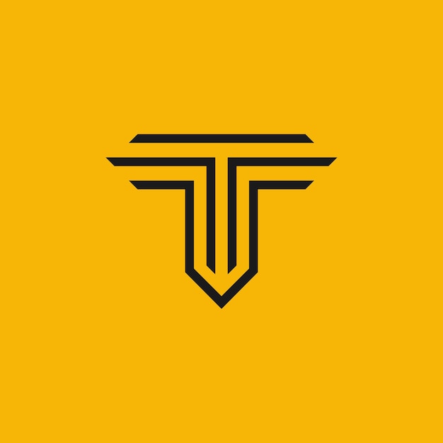 Letter T logo with modern creative design idea