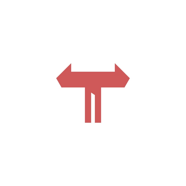 Letter T logo with modern creative design idea