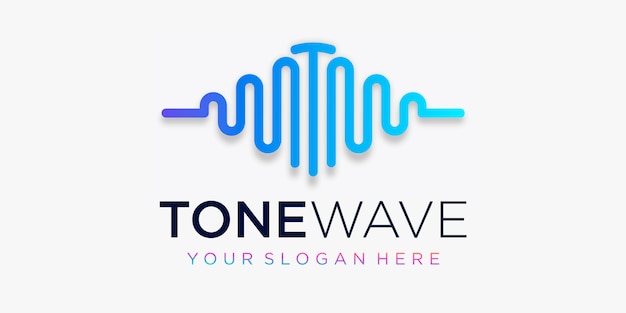 Vector letter t with pulse . tone element. logo template electronic music, equalizer, store, dj music, nightclub, disco. audio wave logo concept, multimedia technology themed, abstract shape.