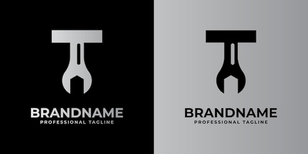 Letter T wrench logo suitable for any business related to wrench with T initials