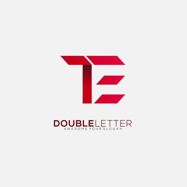 Vector letter te design logo template vector