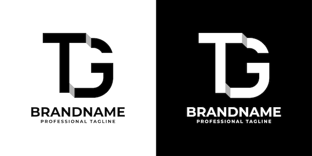 Letter TG or GT Monogram Logo suitable for any business with TG or GT initials