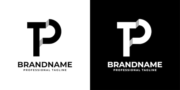 Letter TP or PT Monogram Logo suitable for any business with TP or PT initials