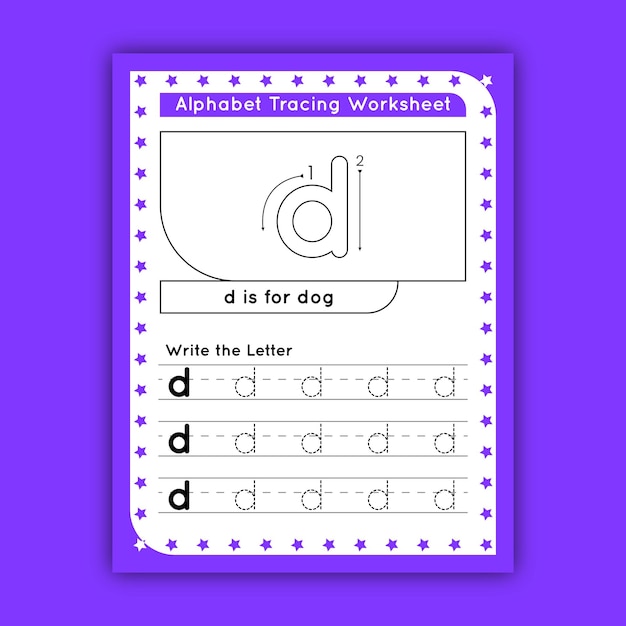 Letter Tracing Worksheets for Kids - lowercase