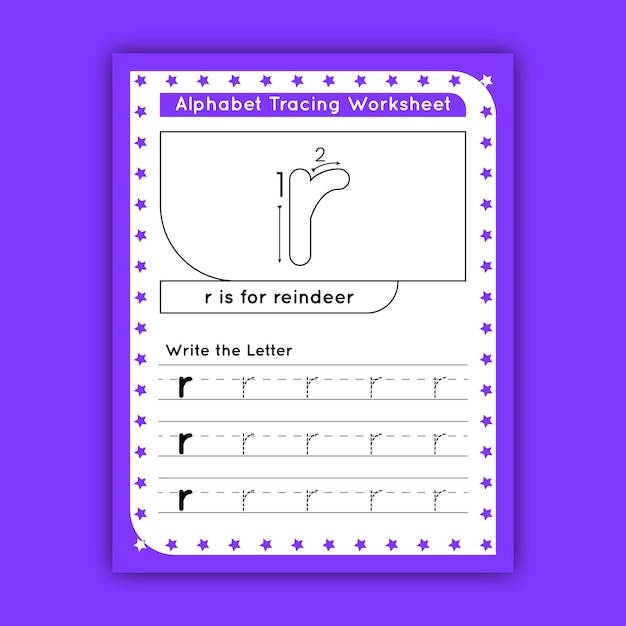 Letter Tracing Worksheets for Kids - lowercase