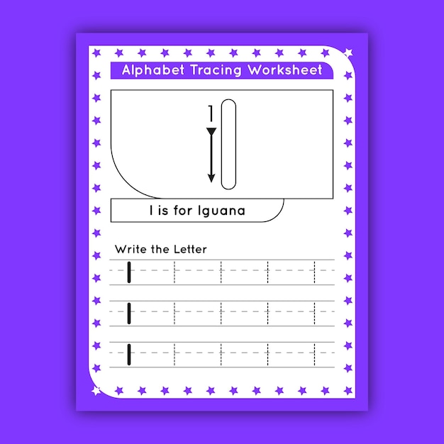 Letter Tracing Worksheets for Kids - UPPERCASE