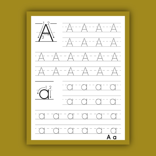 Letter Tracing Worksheets for Preschooler Kids Aa to Zz