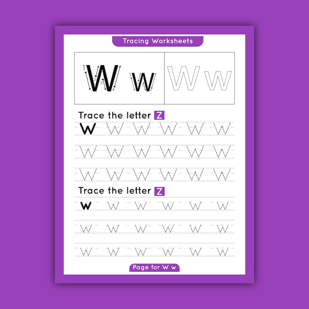 Letter tracing worksheets for preschooler Kids with A to Z