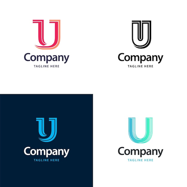 Letter U Big Logo Pack Design Creative Modern logos design for your business