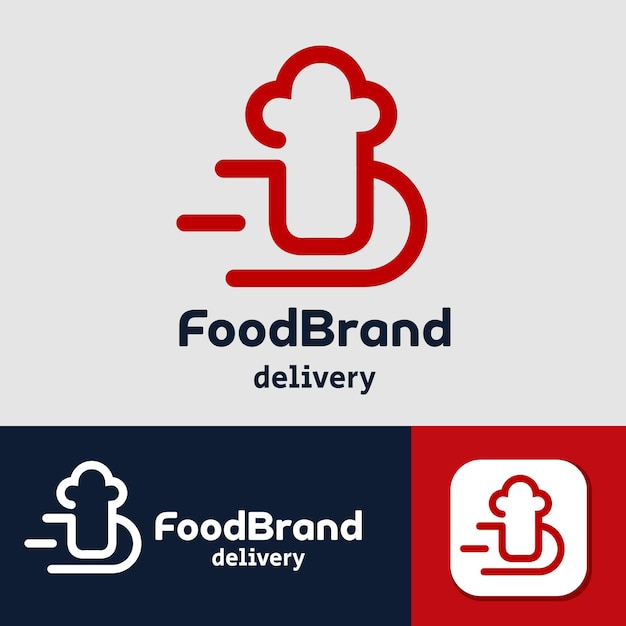 Letter U Food Fast Delivery Logo Design