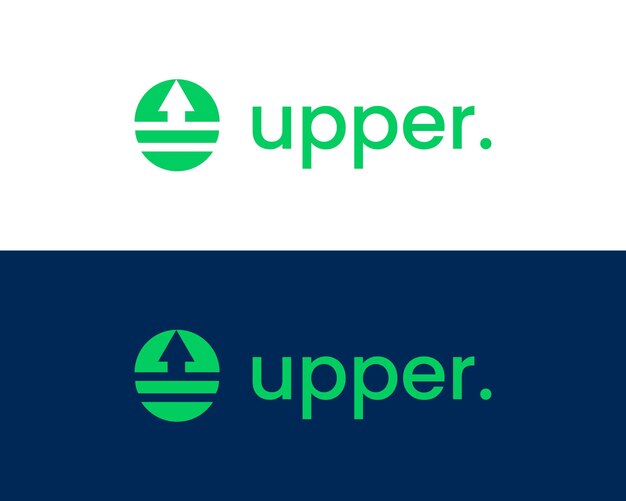 Letter U with Up arrow business logo design