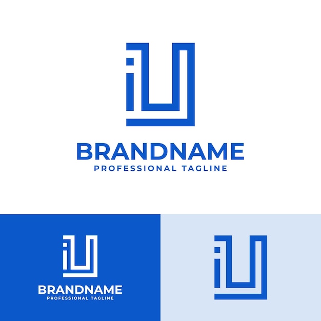 Letter UI Modern Logo suitable for business with UI or IU initials