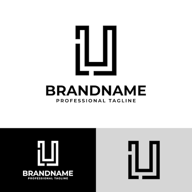 Letter UL Modern Logo suitable for business with UL or LU initials