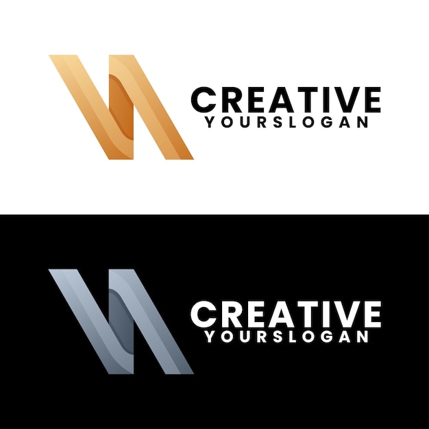 Letter V and A gradient logo design