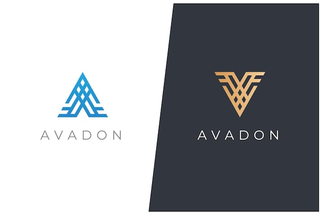 A Letter V Letter Vector Monogram Logo Concept Design