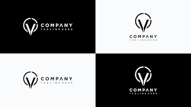 Letter v logo design Premium Vector