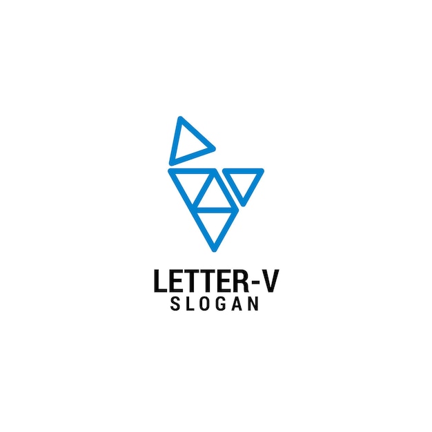 Letter V logo icon design template luxury premium vector