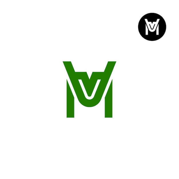 Letter VM MV Monogram Logo Design