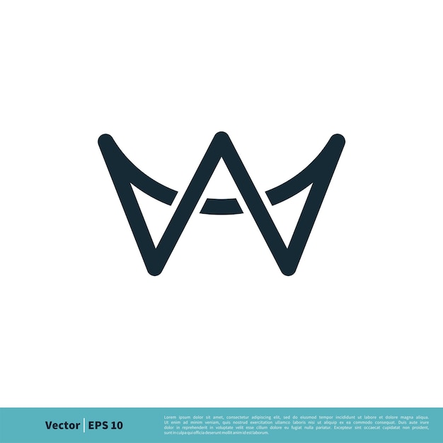 Letter W Crown Shape Icon Vector Logo Template Illustration Design Vector EPS 10