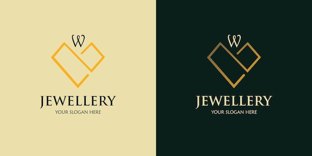 Letter W Diamond Logo Design