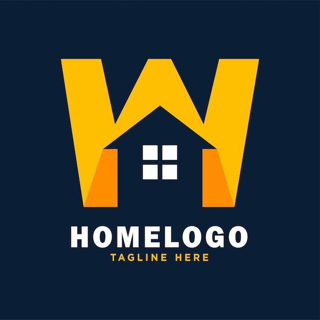 Letter W House Logo Design Template Inspiration, Vector Illustration.