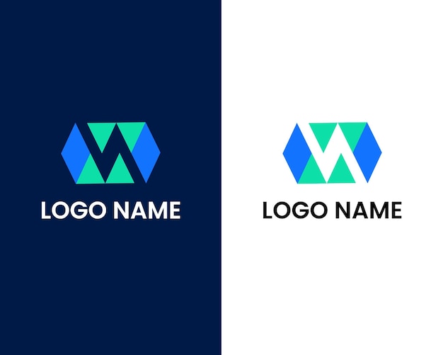 Vector letter w modern logo design template