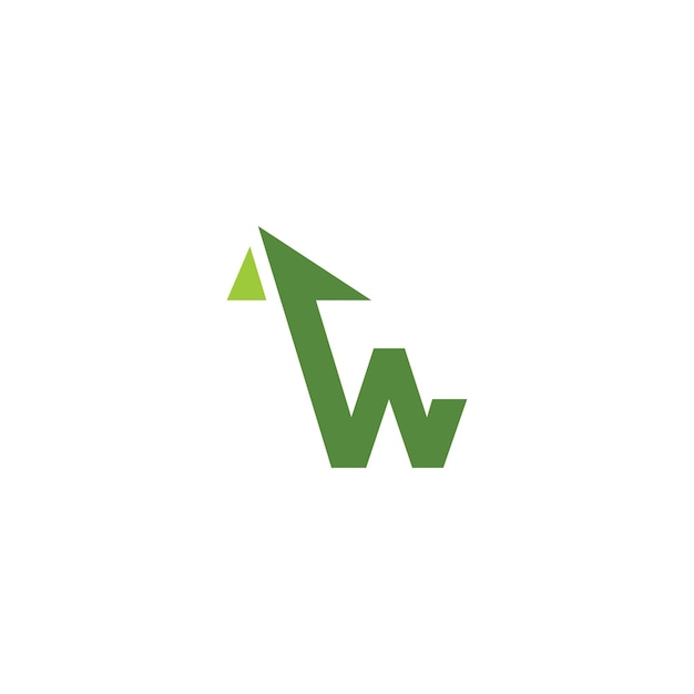 Letter W nature grow logo vector design