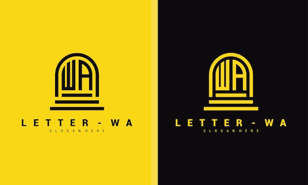 Letter wa logo icon design template premium vector premium vector