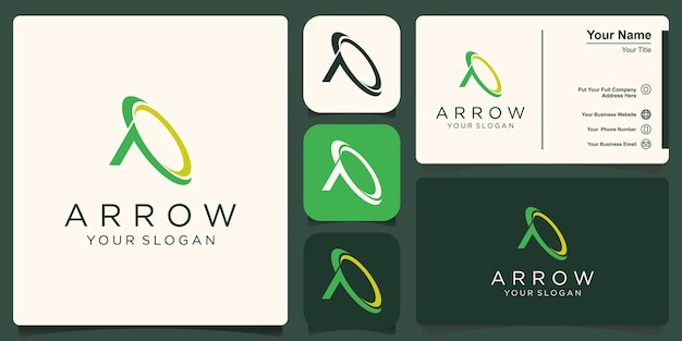 Letter A with swoosh logo icon design template elements.