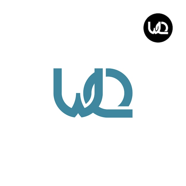 Letter WQ Monogram Logo Design