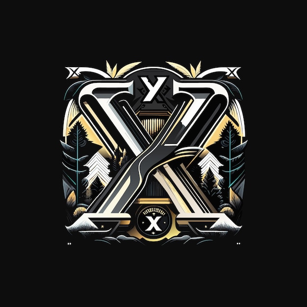 Letter x colorful logo design