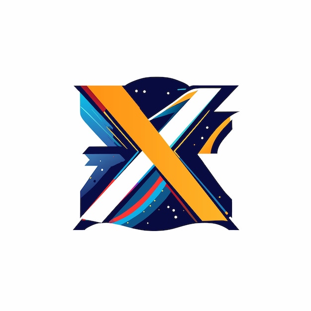 Letter x colorful logo design